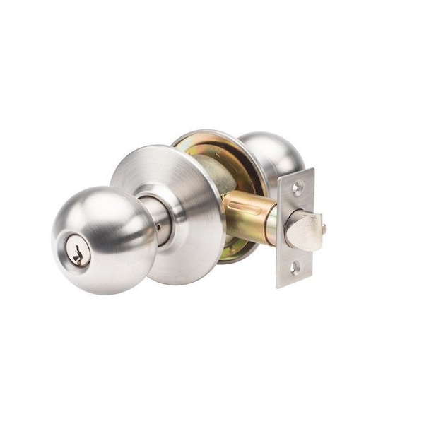 Trans Atlantic Co. SVB Series Standard-Duty Commercial Cylindrical Knob, Grade 2 Storeroom in Stainless Steel DL-SVB80-US32D - main